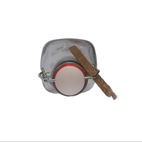 Rae Dunn CHILL Clear Glass Bottle Bail & Trigger Closure Red Letters NWT 2017 - Picture 7 of 12